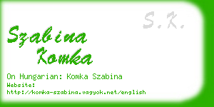 szabina komka business card